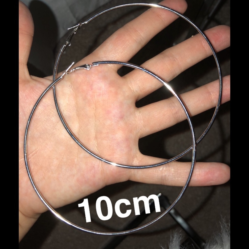 Large silver hoops